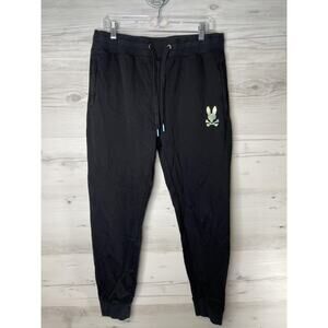 Psycho Bunny Jogger Pants Mens Large Streetwear Drawstring Skull Bunny Logo